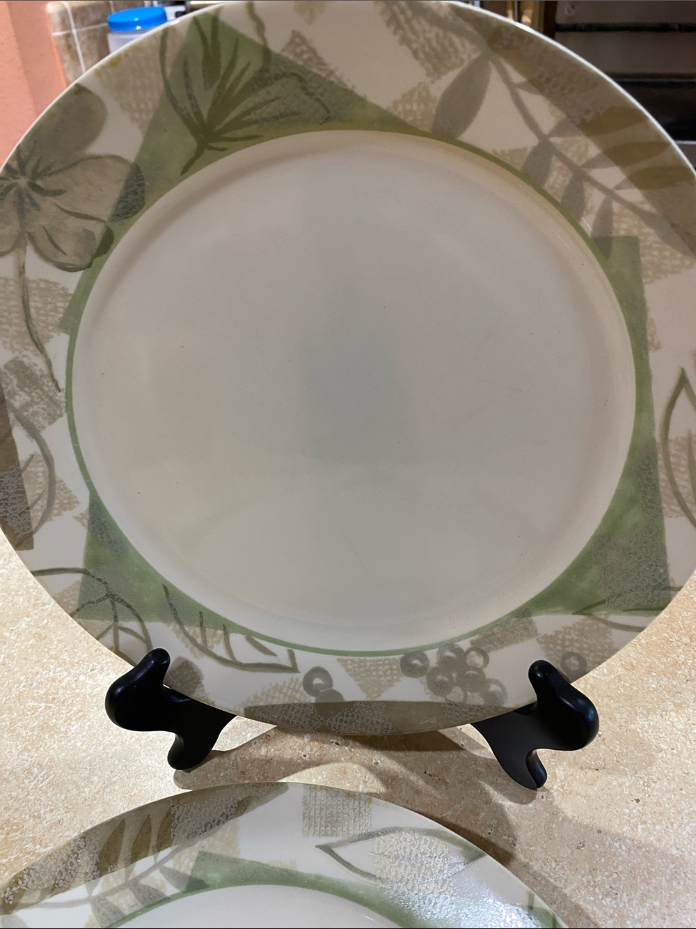 5 Corelle TEXTURED LEAVES 10-1/4"  Dinner Plates